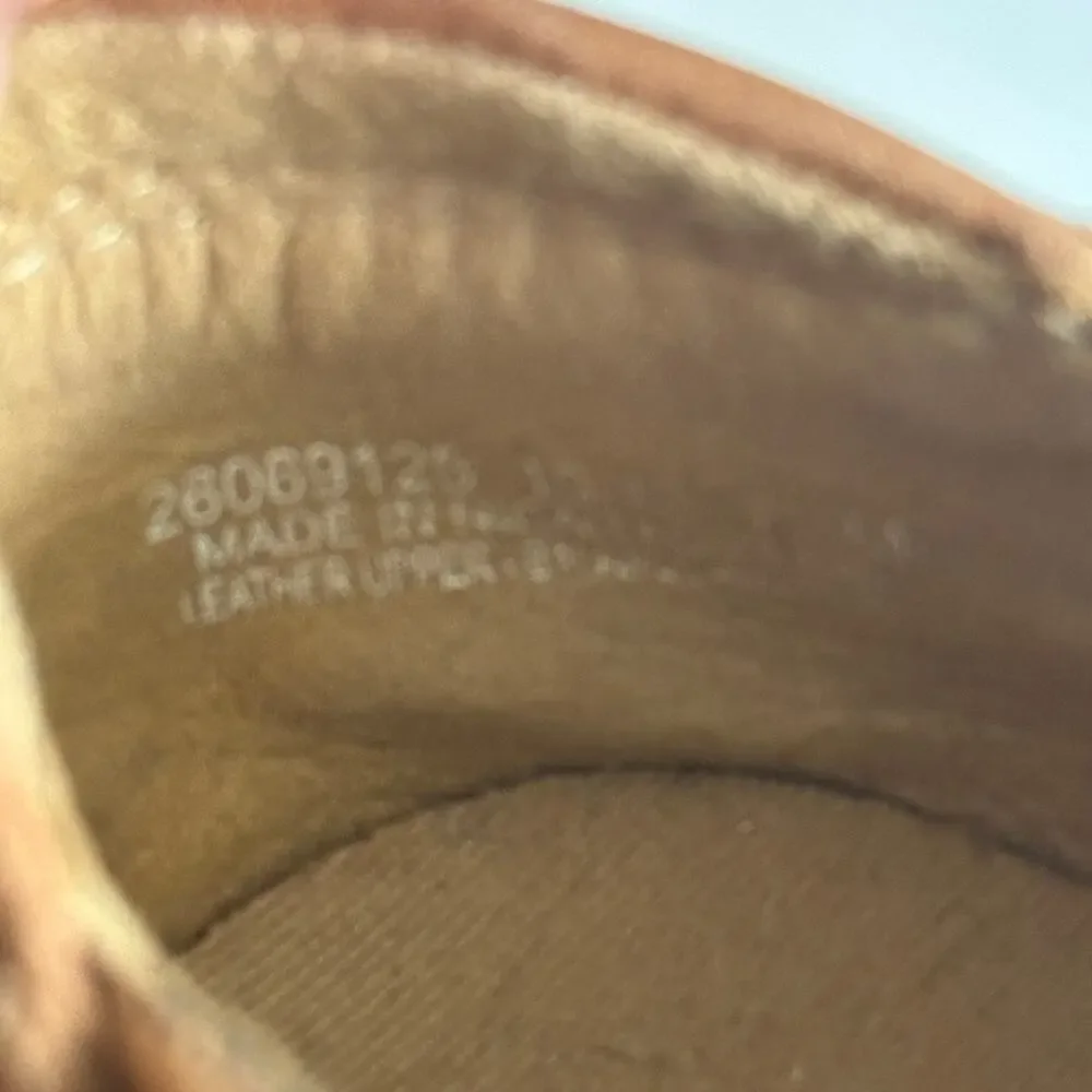 Clarks Ashland India Leather Flats Womens Size 7.5 Camel Tan Flat Comfort Shoes